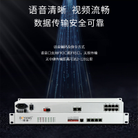 博扬 综合业务电话光端机 1路电话+2个磁石+3路百兆以太网 单纤20km 机架式 1对BY-1P3FE-2H-20KM