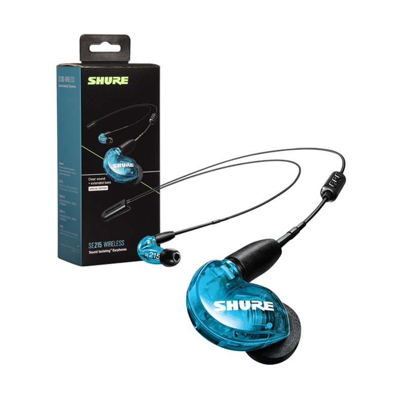 Shure/舒尔 SE215-BT2无线蓝牙音乐耳机 入耳式运动蓝牙挂耳式塞 蓝色