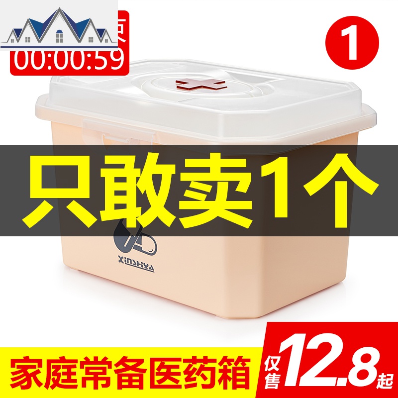 家庭版家用大号药品多层收纳盒急救出诊儿童塑料小薬箱 三维工匠收纳箱高清大图