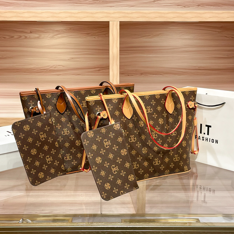 欧美女士老花包包女2026新款高级感托特包女大容量通勤单肩包百搭手提包大包高清大图