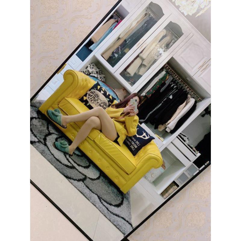 森美人美式轻奢小户型客厅皮沙发组合 咖啡厅酒店酒吧服装店沙发椅1+2+