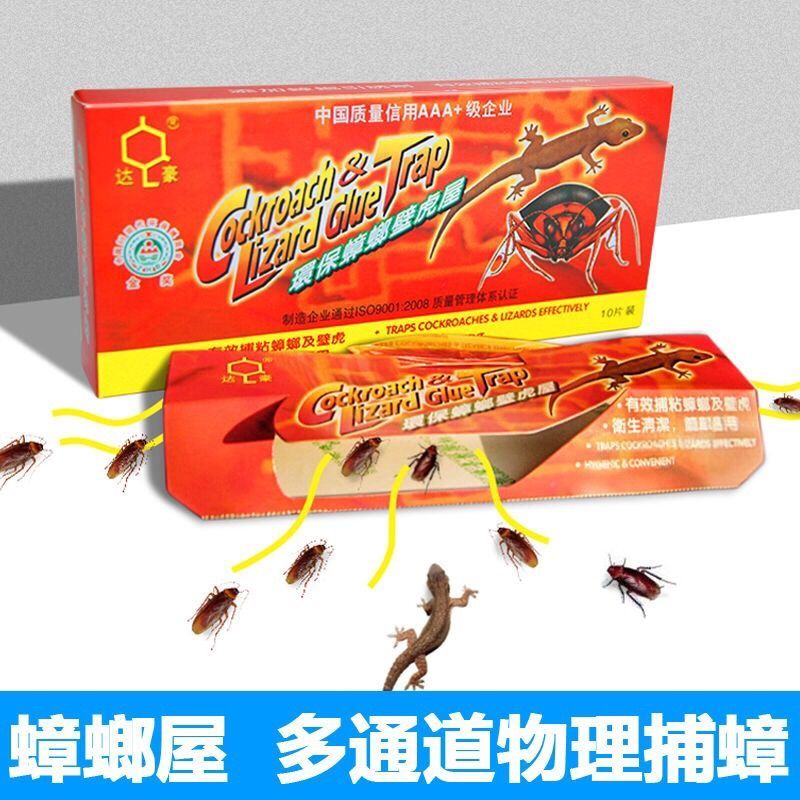家用壁虎贴蜥蜴粘板神器室内屋10片新升级灭蟑螂壁虎驱赶|蟑螂壁虎屋 10片特价装