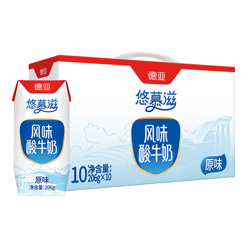 德亚-风味酸牛奶礼盒206g*10(红色)