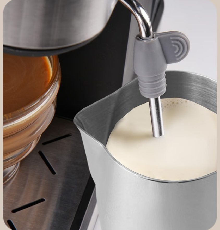 思嘉思达- 意式半自动咖啡机 SKD-K0150 不锈钢高压喷射蒸汽棒 15Bar压力泵 92℃恒温萃取,高清大图