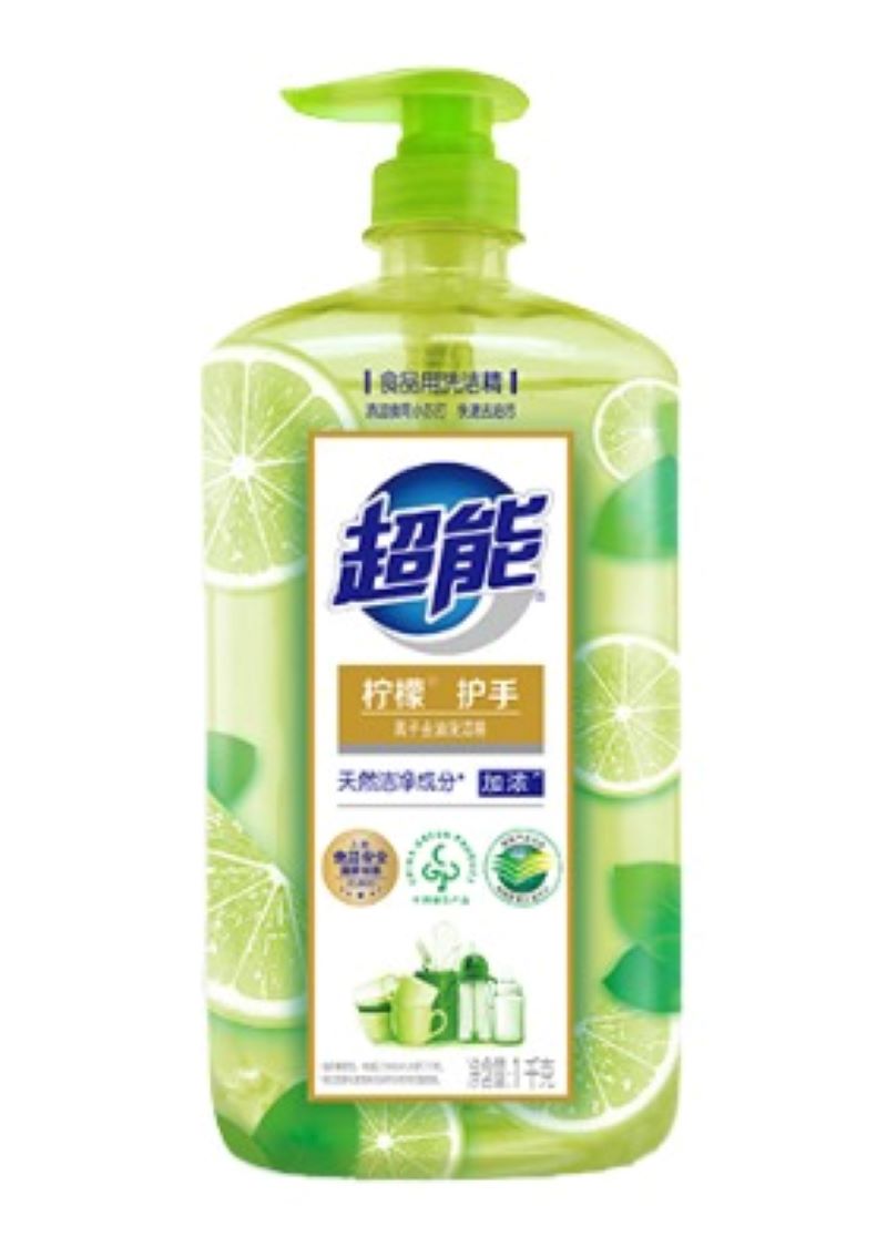 超能柠檬护手洗洁精1.5kg*2 加浓 快速去油污 可直接清洗水果宝宝餐具