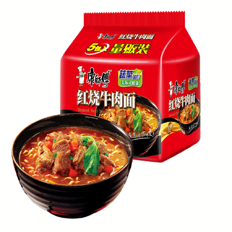 康师傅红烧牛肉五连包100g*5