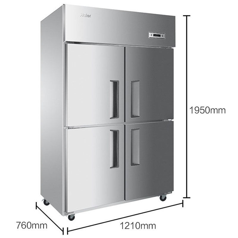 海尔(Haier)SL-1020C2D2不锈钢四门商用厨房冰箱冰柜双温冷藏冷冻饭店冷柜高清大图