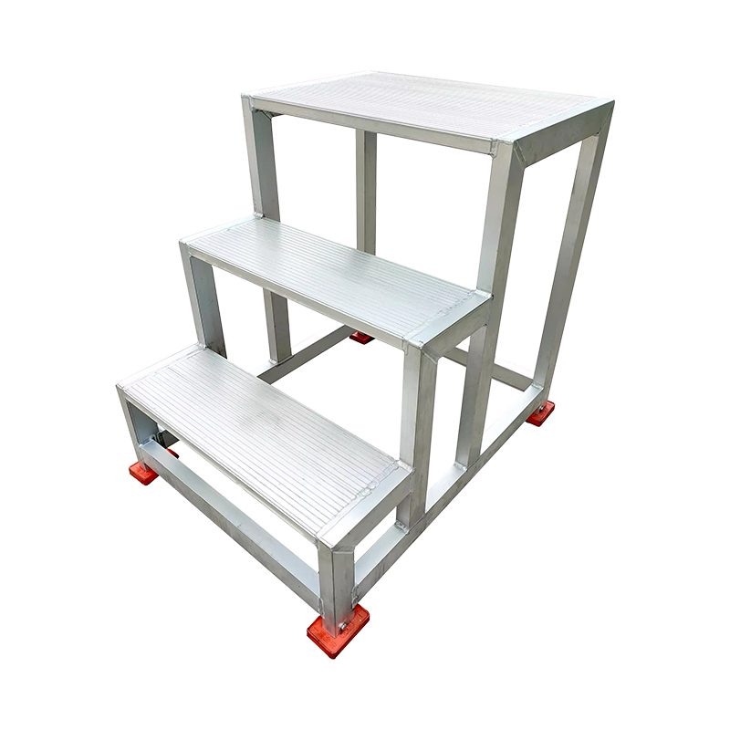 臻远ZY-T75 铝合金踏台移动平台楼梯工业踏步梯台阶 3步高750