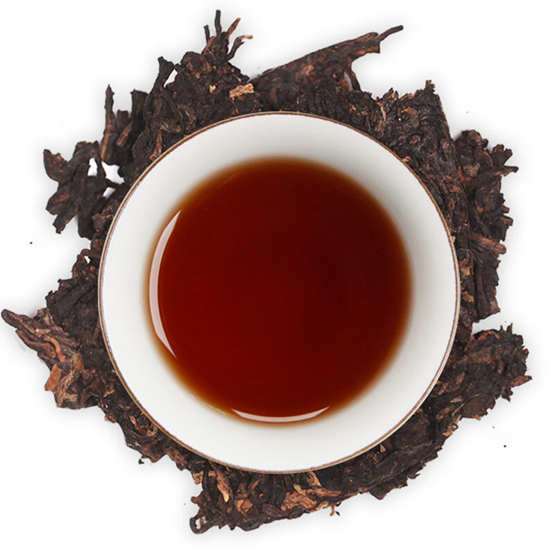 大益茶叶 普洱茶饼茶 旧版福禄双喜生茶熟茶组合 357g*2饼高清大图