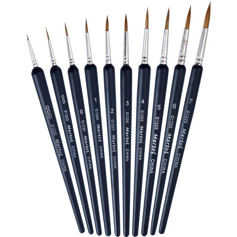 美术勾线笔画笔水粉水彩勾边描线笔狼毫绘画毛笔学生用品