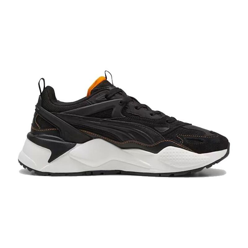 彪马(Puma)男士复古创新透气网布拼接麂皮综合训练鞋室内健身休闲 black_(black_/_white_/_orange) 45