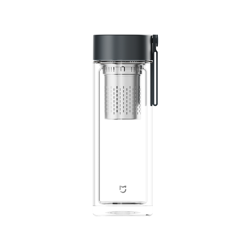 米家双层玻璃杯 金属灰 400ml