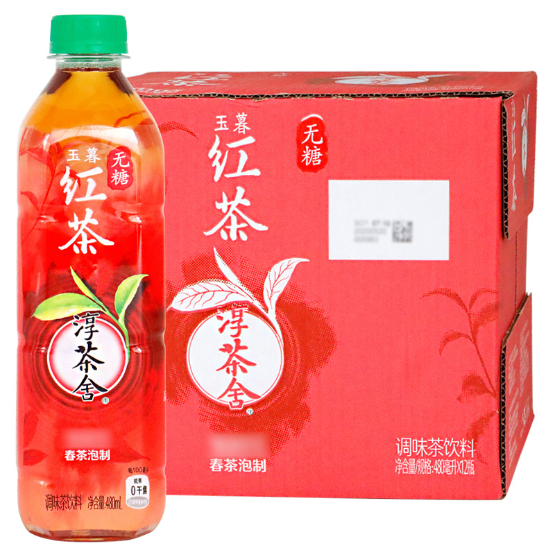 可口可乐淳茶舍无糖玉暮红茶480ml12瓶箱视频