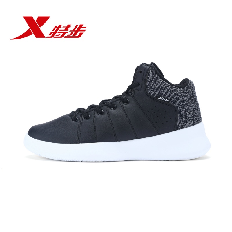 特步(Xtep)篮球鞋男鞋新款文化鞋休闲潮流男鞋运动球鞋高帮合成革耐磨橡胶983419121075