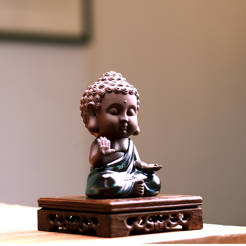 敬平车载禅意小如来汽车摆件创意佛像系个性萌萌可爱车内装饰用品摆件