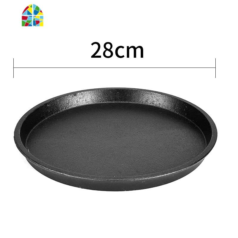 封后加厚西餐盘铁板烧锅盖不锈钢盖木板竹板底座防烫垫子 20/22/24/26 FENGH A型西餐铁板28CM电磁炉明火图片