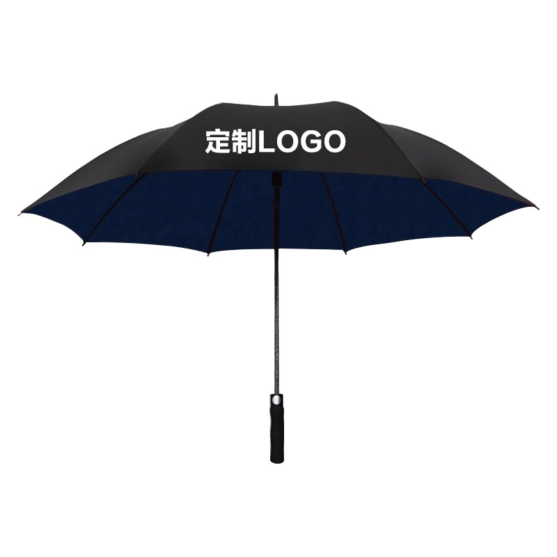 翌嘉 YJ5081608全纤维双层雨伞 可定制logo可印图案 外黑内藏青色 伞直径115cm 10把起订