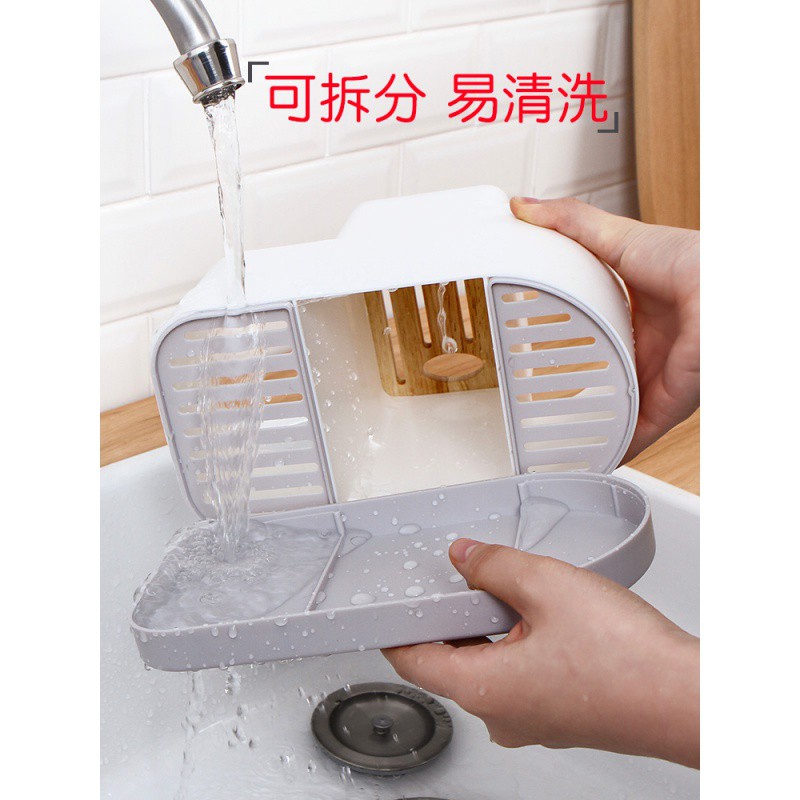 多功能筷笼刀架一体家用厨房用品刀座放菜刀具的收纳置物架子简易收纳层架 三维工匠高清大图