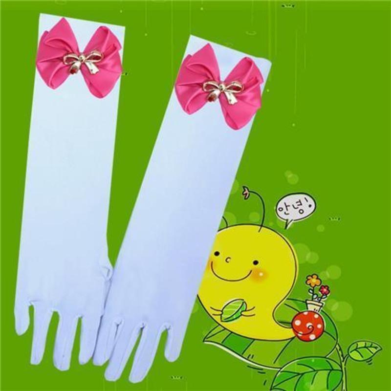 手套幼儿园演出白色长手套女童公主裙礼服舞蹈礼仪小孩手长白手套49岁