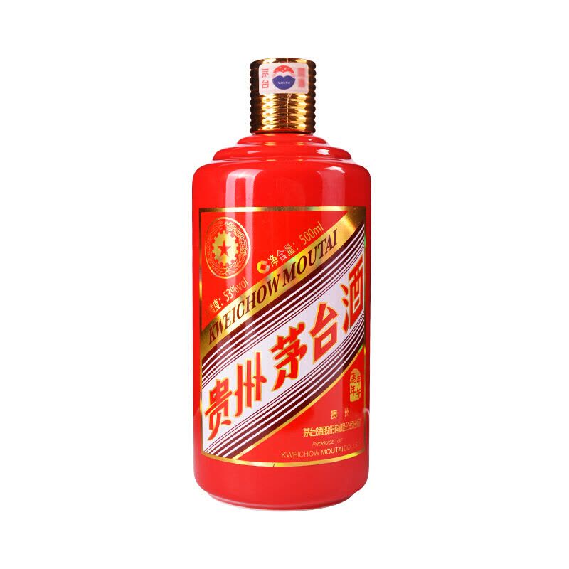 茅台贵州茅台酒生肖纪念酒甲午马年53度500ml 酱香型白酒【价格图片品牌 