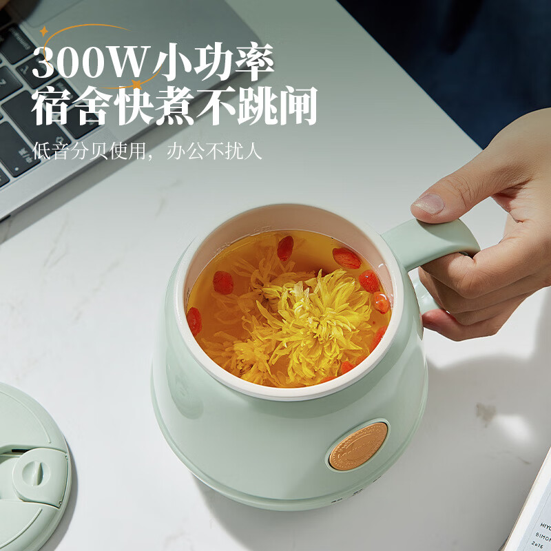 乐扣乐扣(LOCK&LOCK)迷你养生热奶电煮杯400ml EJC3125WHT高清大图