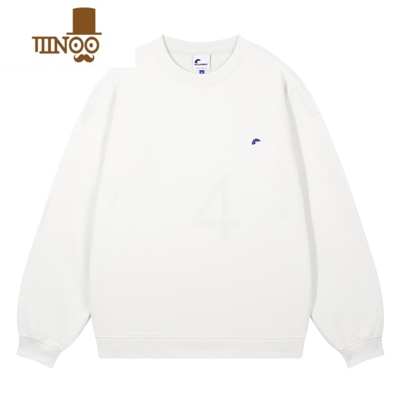 YANXU日系潮牌圆领卫衣男女款长袖情侣宽松上衣打底U高清大图