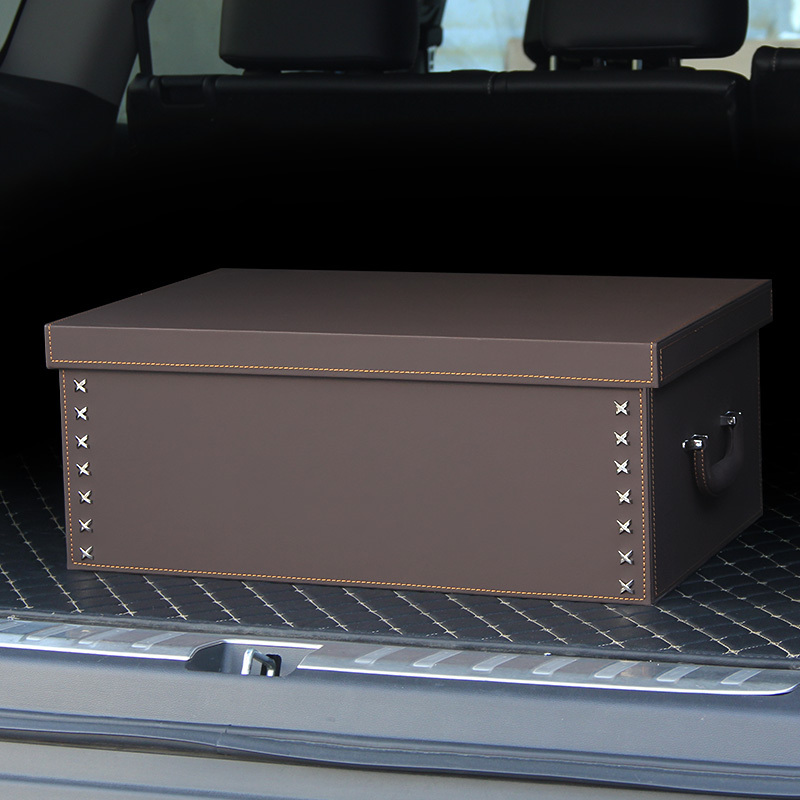 敬平汽车后备箱储物箱多功能收纳箱车用尾箱置物箱奔驰行李箱中号黑色