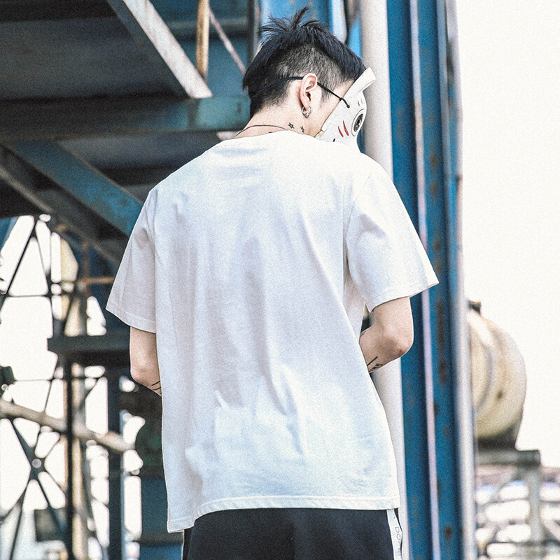 东京衣柜男装夏季新款个性卡通印花T恤男潮流百搭学生休闲短袖男t