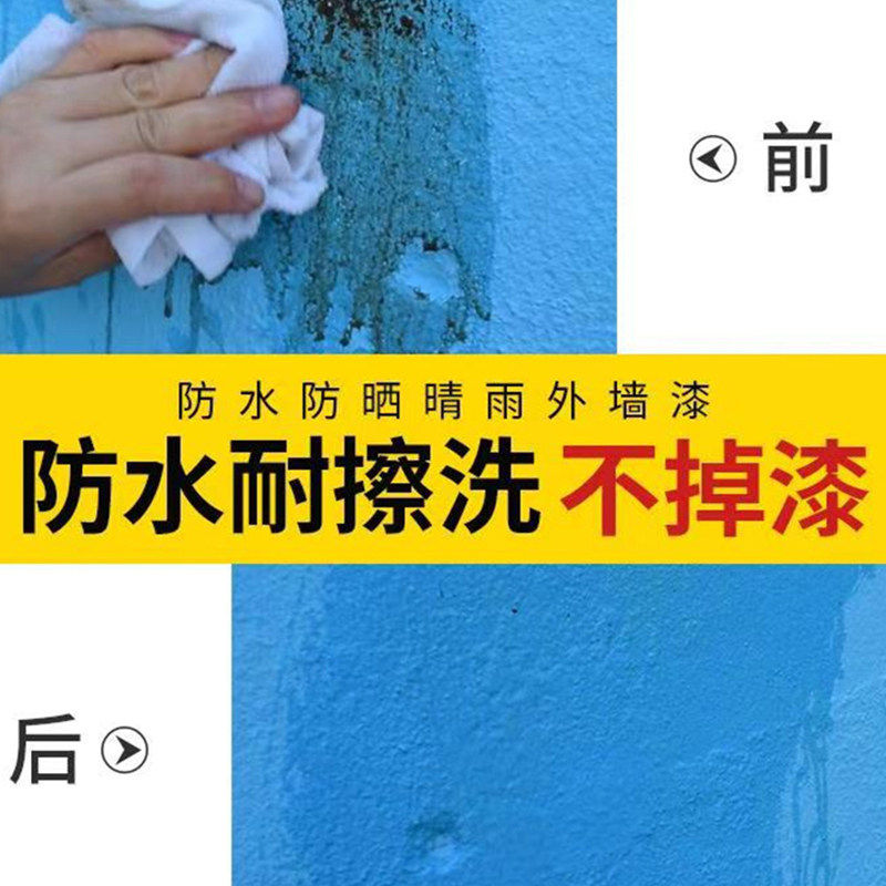 东方雨虹外墙漆室外防水防晒涂料白彩色家用水泥墙面户外耐久自刷-[纯白色]防水防晒外墙专用高清大图