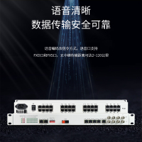 博扬 综合业务光端机 24路磁石+2路电话+1路百兆以太网 单模单纤40km 机架式冗余备份 1对价