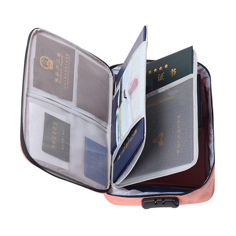 证件收纳包盒家用家庭多层大容量多功能箱证书文件护照卡包整理袋
