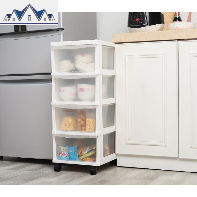 家用多层儿童塑料抽屉式收纳柜玩具整理零食储物箱透明柜子衣服盒_1_371高清大图