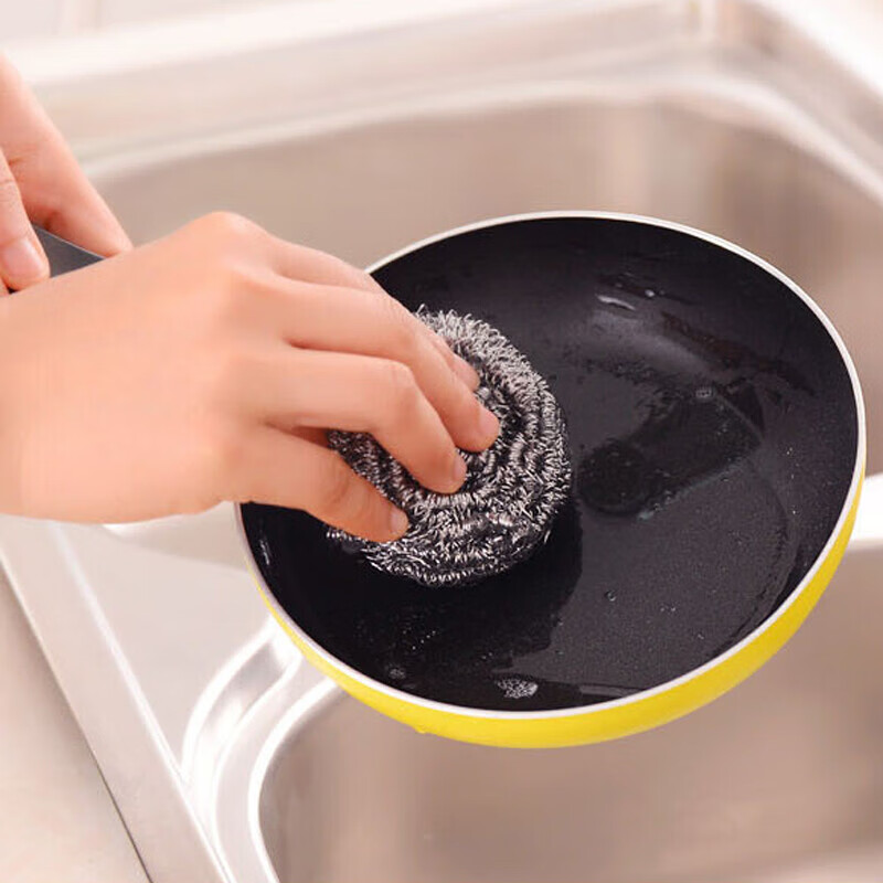 妙洁 钢丝球十个装 家用实惠 不掉屑高清大图