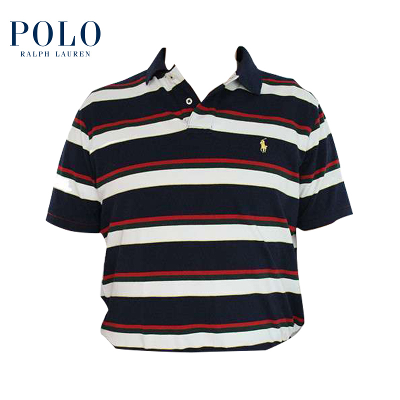 [直营]拉尔夫·劳伦RALPH LAUREN 男装时尚休闲 夏季纯棉彩色横条纹 短袖Polo衫RL71058男装