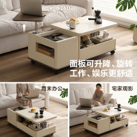 全友家居现代简约多功能茶几客厅升降边几可移动边柜小茶桌子