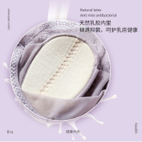 浪莎内衣女大胸显小蕾丝性感夏季薄款文胸收副乳上托调整型胸罩 超薄防凸点淑女紫 38 [超薄防凸点]裸感肤-34D=75D