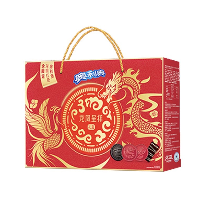 奥利奥龙年新年限定龙凤呈祥缤纷礼盒送礼整箱年货送礼春节新年饼干大礼包 原味蛋糕味红奥利奥高清大图