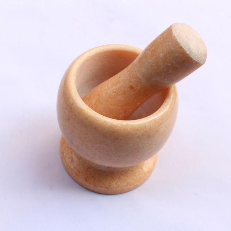 天然玉石大理石蒜臼子厨房捣蒜蒜臼神器大号捣蒜器石头手动砸蒜器