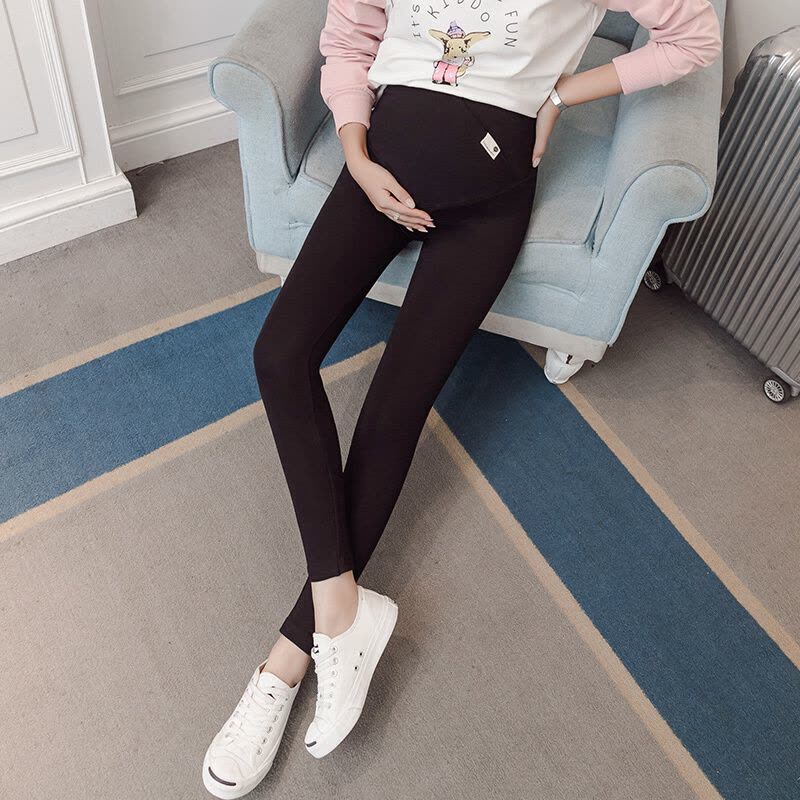 迪鲁奥(DILUAO)孕妇装春秋季2021新款孕妇裤子长裤修身调节交叉腰孕妇托腹裤图片
