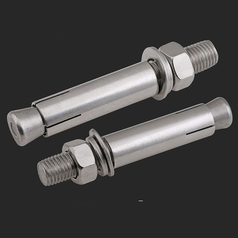 铠铂力304不锈钢膨胀螺丝钉316加长膨胀螺栓吊装爆炸膨胀管螺钉m8*60