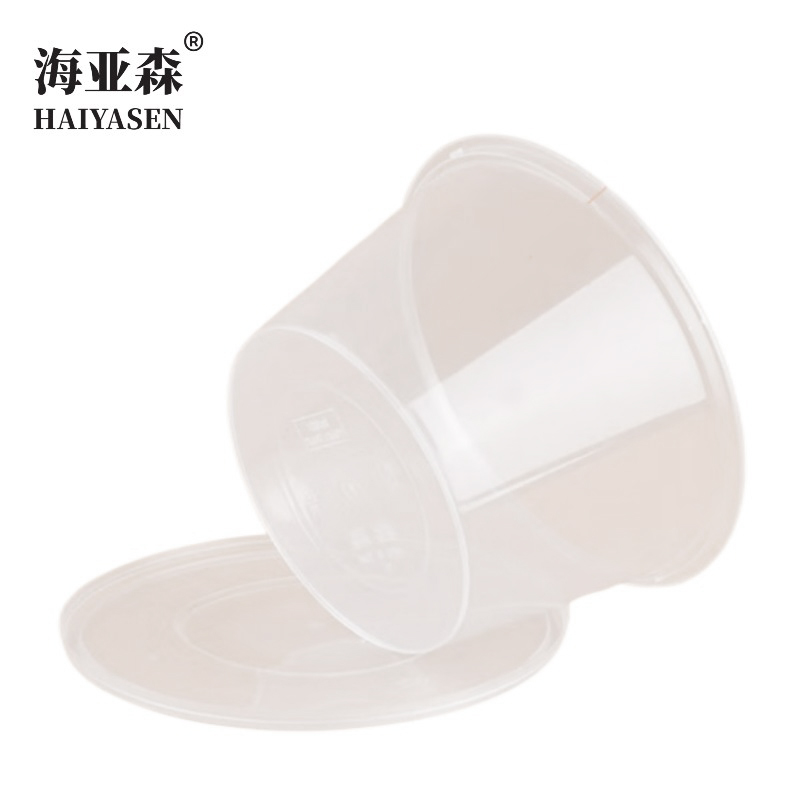 海亚森一次性塑料带盖圆形餐盒 11.8*8*8cm 500ml (透明色)450套/箱 TK-3016高清大图
