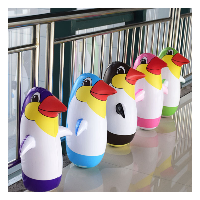 新款大号企鹅不倒翁充气玩具批发充气企鹅不倒翁儿童充气礼物玩具