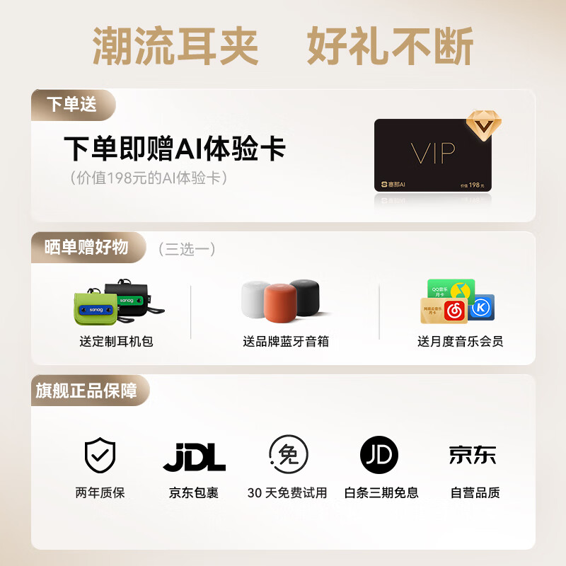 塞那耳夹式蓝牙耳机Z39Pro