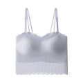 春夏法式外穿性感美背无痕内衣女士显小胸薄款bra无钢圈文胸背心 F（80-130斤） 冰灰