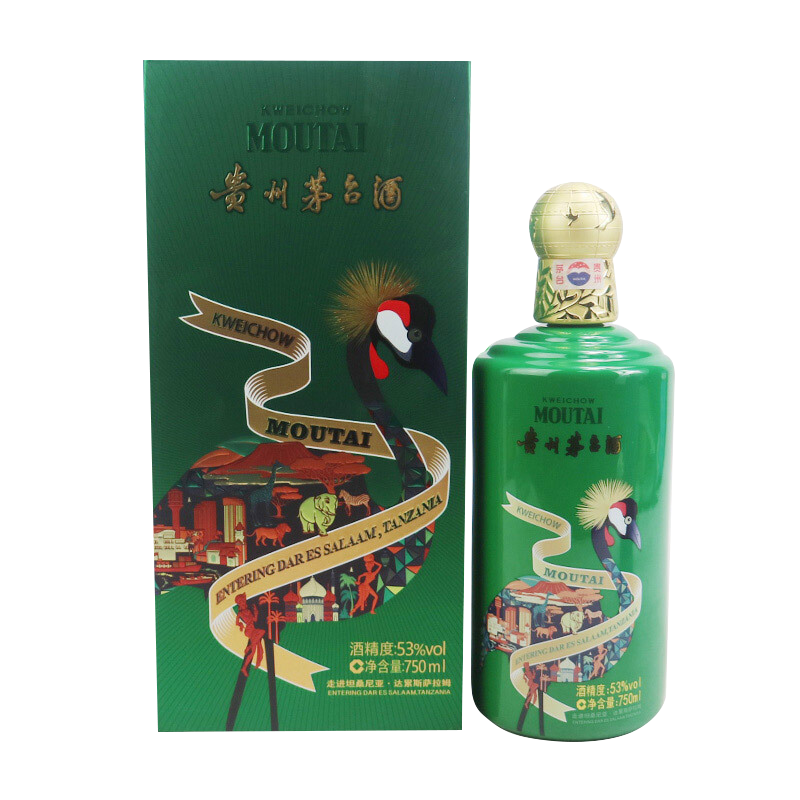 贵州茅台酒 走进四国系列(走进 意大利 坦桑尼亚 俄罗斯 智利)53度酱香型白酒 750ml*4瓶 组合