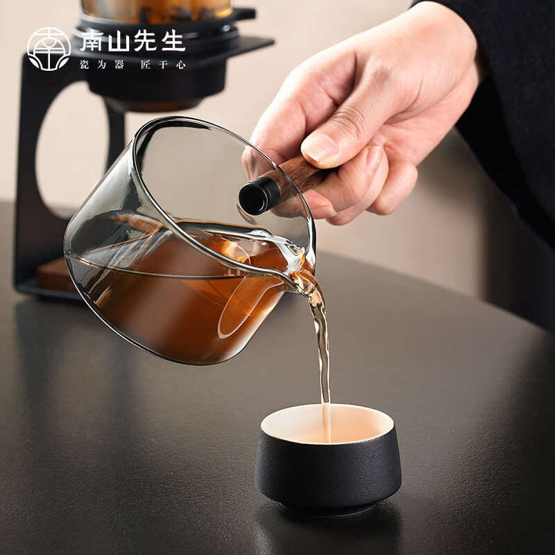 南山先生 功夫茶具套装创意简约防烫半自动泡茶壶礼盒装见山半自动茶具高清大图