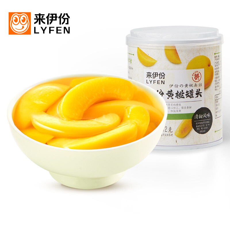 来伊份伊份黄桃罐头312g3罐视频