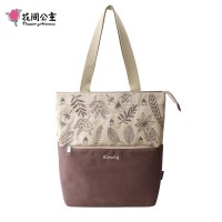 花间公主Slowly春季新刺绣文艺清新包单肩包手提包帆布女包休闲包