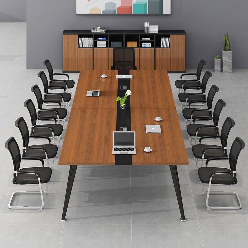 会议桌椅长桌小型洽谈培训办公桌简约现代工作台高清大图