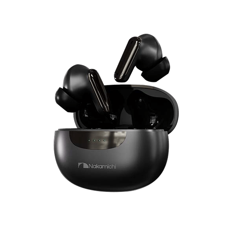 Nakamichi中道采用新型硅麦技术应用ANC主动降噪双麦ENC通话降噪电力持久长效续航 TW60NC蓝牙耳机 珠光黑图片